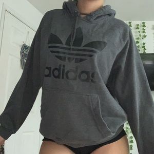 Grey adidas hoodie